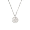Thumbnail of Midi Disc Necklace - 14k White Gold Initial Letter - One Disc