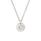 Thumbnail of Midi Disc Necklace - 14k White Gold Initial Letter