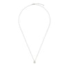 Thumbnail of Close-up of the Midi Disc Necklace in 14k white gold, showing the polished disc pendant engraved with one letter.