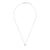 Close-up of the Midi Disc Necklace in 14k white gold, showing the polished disc pendant engraved with one letter.