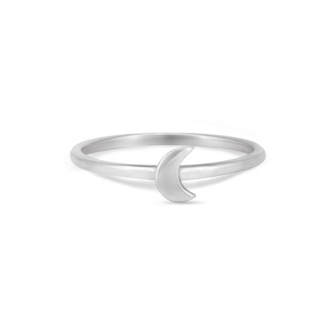 Sterling Silver Moon Ring by Chupi Jewellery