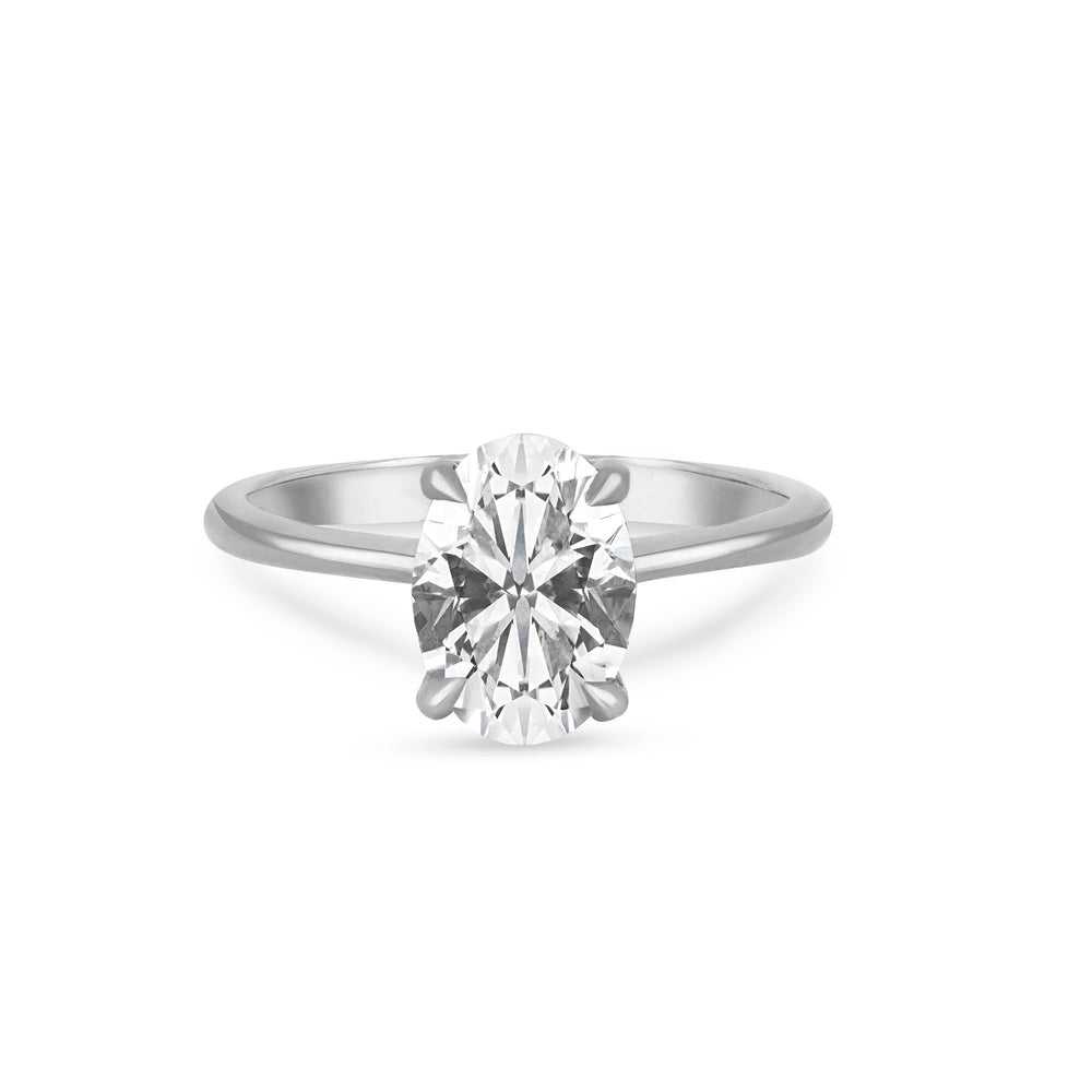 Moonlight  - Oval Diamond Engagement Ring 14k White Gold