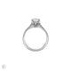 Top-down view of the Moonlight Oval Diamond Engagement Ring in 14k white gold, highlighting the central oval diamond.