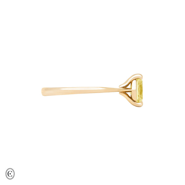 Alternative view of Moonlight - Oval Lab Grown Yellow Diamond Engagement Ring 14k Gold