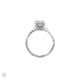 Top-down view of the Moonlight Oval Diamond Engagement Ring in 14k white gold, highlighting the large central oval diamond and twig band.