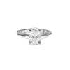 Thumbnail of Moonlight  - Oval Diamond Engagement Ring 14k White Gold