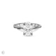 Front view of the Moonlight Oval Diamond Engagement Ring in 14k white gold with a twig band, featuring a large oval diamond.