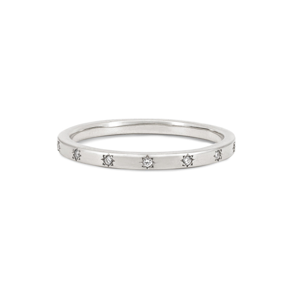 North Star - Diamond Eternity Ring 14k White Gold
