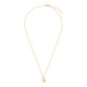 Full view of the North Star Diamond Necklace in 14k gold, showcasing the full length of the delicate chain and star pendant.