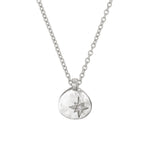Thumbnail of Front view of the North Star Diamond Necklace in 14k white gold, featuring a small diamond-set star pendant.