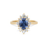 Thumbnail of Princess Halo Sapphire & Diamond Engagement Ring - 14k Gold Polished Band