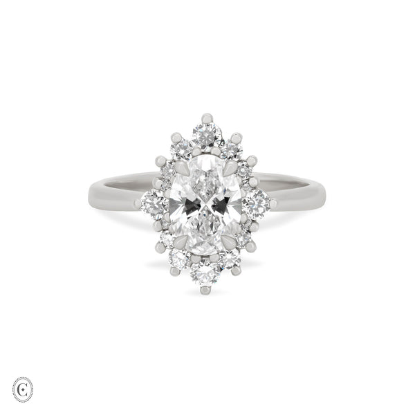 The Princess Ring Diamond Engagement Ring - 14k White Gold
