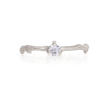 Thumbnail of Front view of the Promise Me Diamond Ring in 14k white gold with a twig band, featuring a single, round-cut diamond.