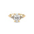 Front view of the Starlight 1.5ct Oval Diamond Engagement Ring in 14k solid gold, featuring an oval diamond with a polished band.