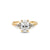 Front view of the Starlight 1.5ct Oval Diamond Engagement Ring in 14k solid gold, featuring an oval diamond with a twig band.