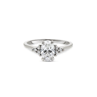 Starlight - Oval Diamond Engagement Ring 14k White Gold