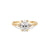 Front view of the Starlight 1ct Oval Diamond Engagement Ring in 14k solid gold, featuring an oval diamond with a twig band.