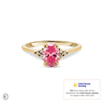 Starlight - Oval Pink Diamond Engagement Ring 14k Gold