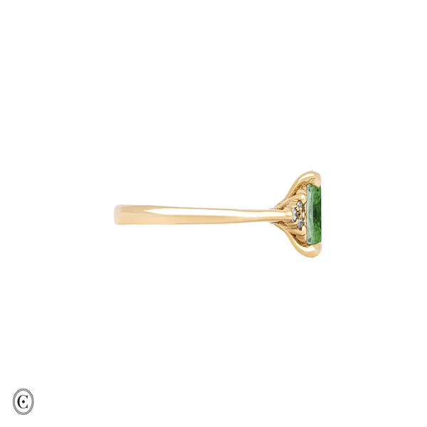 Alternative view of Starlight - Green Lab Grown Diamond Engagement Ring 14k Gold