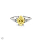 Thumbnail of Starlight - Oval Lab Grown Yellow Diamond Engagement Ring 14k White Gold