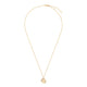 Full view of the Stars in the Sky Four Diamond Necklace in 14k gold, showcasing the full length of the delicate chain and four-diamond pendant.
