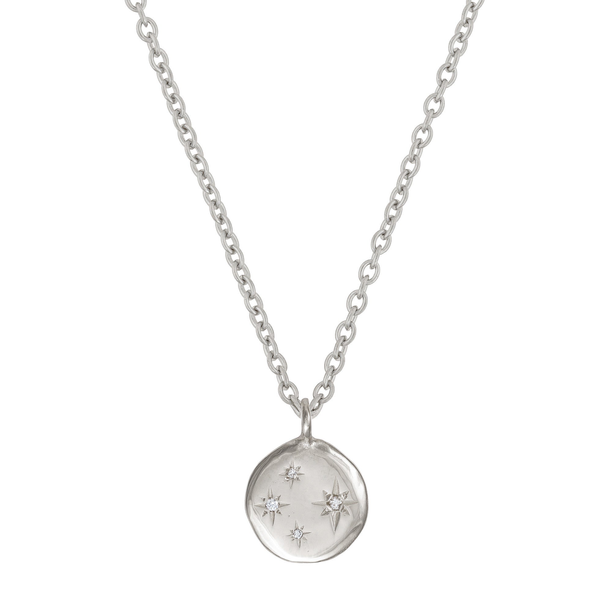 Diamond star necklace white gold 2025