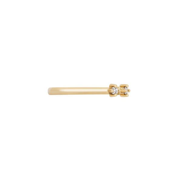 Alternative view of Stars in the Sky Four Diamond Ring - 14k Gold Polished Band