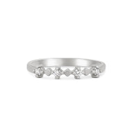 Stars in the Sky Four Diamond Eternity Ring - 14k White Gold Polished Band
