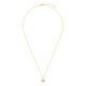 Close-up of the Sun, Moon & Stars Diamond Necklace in 14k gold, highlighting the diamond-set celestial motifs.