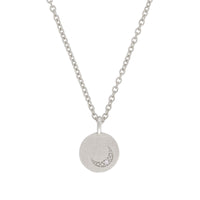 Thumbnail of Sun, Moon & Stars Lab Grown Diamond Necklace - 14k White Gold