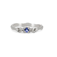 Sun, Moon & Stars Tanzanite Ring - 14k White Gold