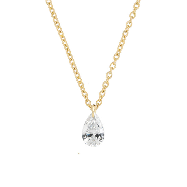 Bolochy 18K Gold Plated Teardrop Necklace - Cubic Zirconia Pendant Necklace For Women, Dainty Jewelry Gift - View #6
