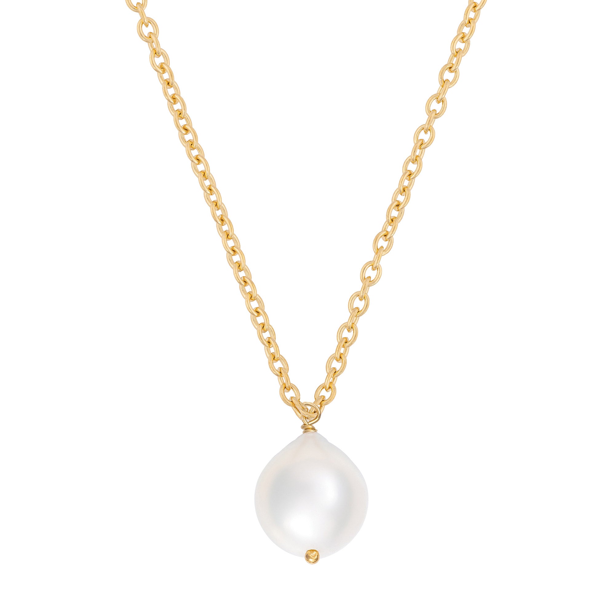 Teardrop pearl necklace gold 2025
