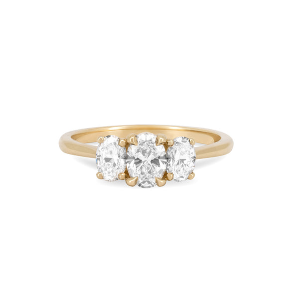 Guiding Light Trilogy - Oval Diamond Engagement Ring 14k Gold