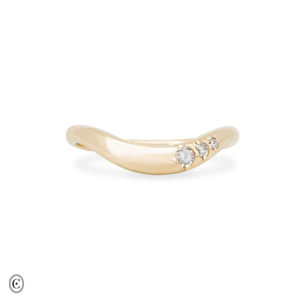 Alternative view of Wave of Love - Crown Lab Diamond Ring