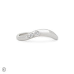 Wave of Love - Crown Lab Diamond Ring, White Gold