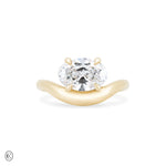 Wave of Love - East West Diamond Engagement Ring