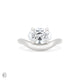 Thumbnail of Wave of Love - East West Diamond Engagement Ring in 14k White Gold