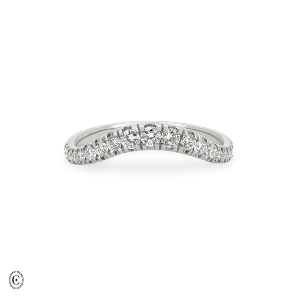 Wave of Love - Lab Diamond Eternity Ring in White Gold