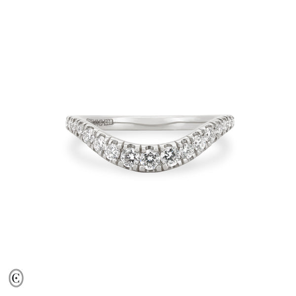 Alternative view of Wave of Love - Lab Diamond Eternity Ring in White Gold