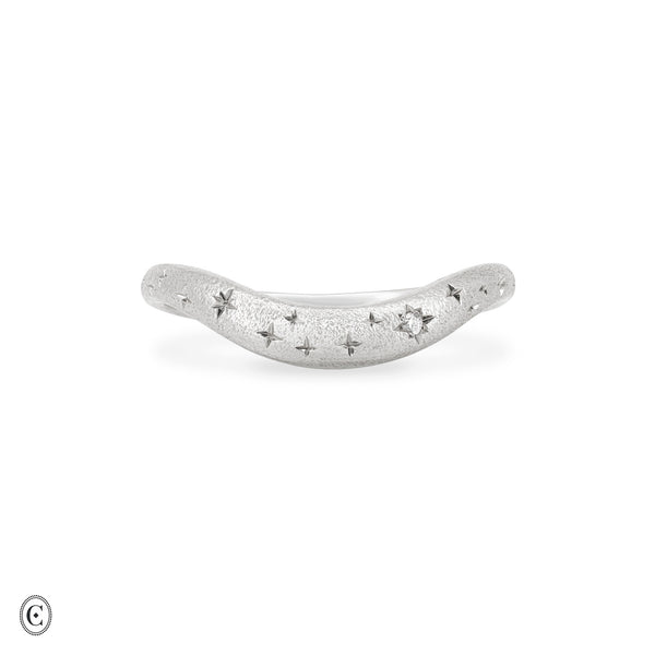 Alternative view of Wave of Love - North Star Ring in White Gold