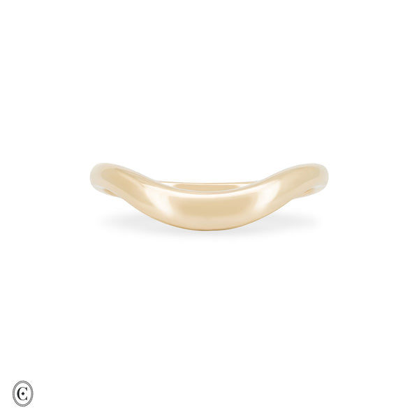 Alternative view of Wave of Love - Gold Wave Ring