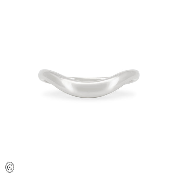 Alternative view of Wave of Love - White Gold Wave Ring