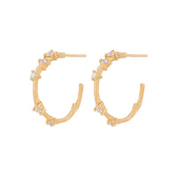 Thumbnail of Whispered Dreams Lab-Grown Diamond Hoop Earrings - 14k Gold