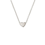 Thumbnail of Front view of the You Are My Heart Necklace in 14k white gold, featuring a simple heart-shaped pendant.