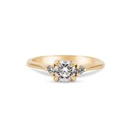 You, Me & Magic - Round Cut Three Stone Engagement Ring 14k Gold