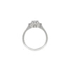 Thumbnail of You, Me & Magic - Round Cut Three Stone Engagement Ring 14k White Gold