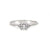 You, Me & Magic - Round Cut Three Stone Engagement Ring 14k White Gold