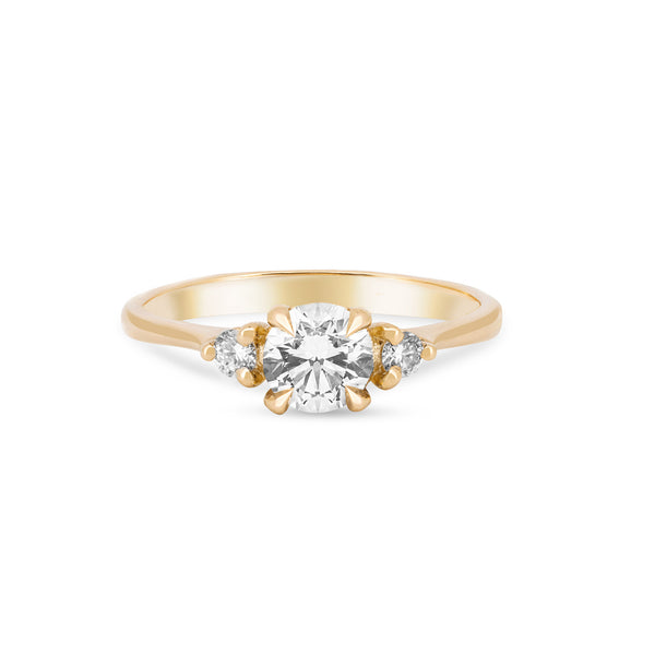 Alternative view of You, Me & Magic - Round Cut Three Stone Engagement Ring 14k Gold