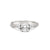 You, Me & Magic - Round Cut Three Stone Engagement Ring 14k White Gold